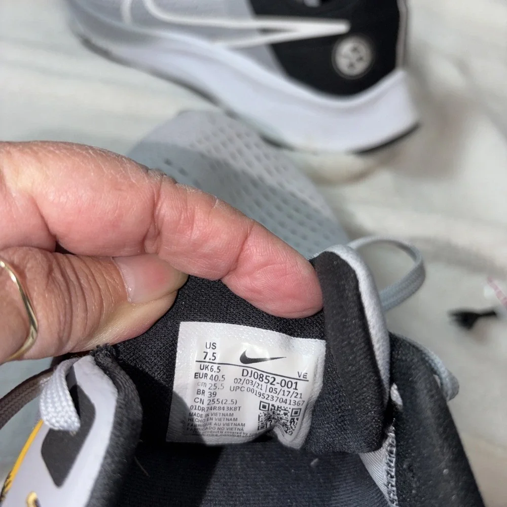Size‎ 7.5- NFL x Nike Air Zoom Pegasus 38 Pittsburgh Steelers Dr Scholls Insert